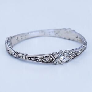 Brighton Zoe Retired Slim Stacking Bangle Bracelet Rhinestone Crystal 2.5 Inch